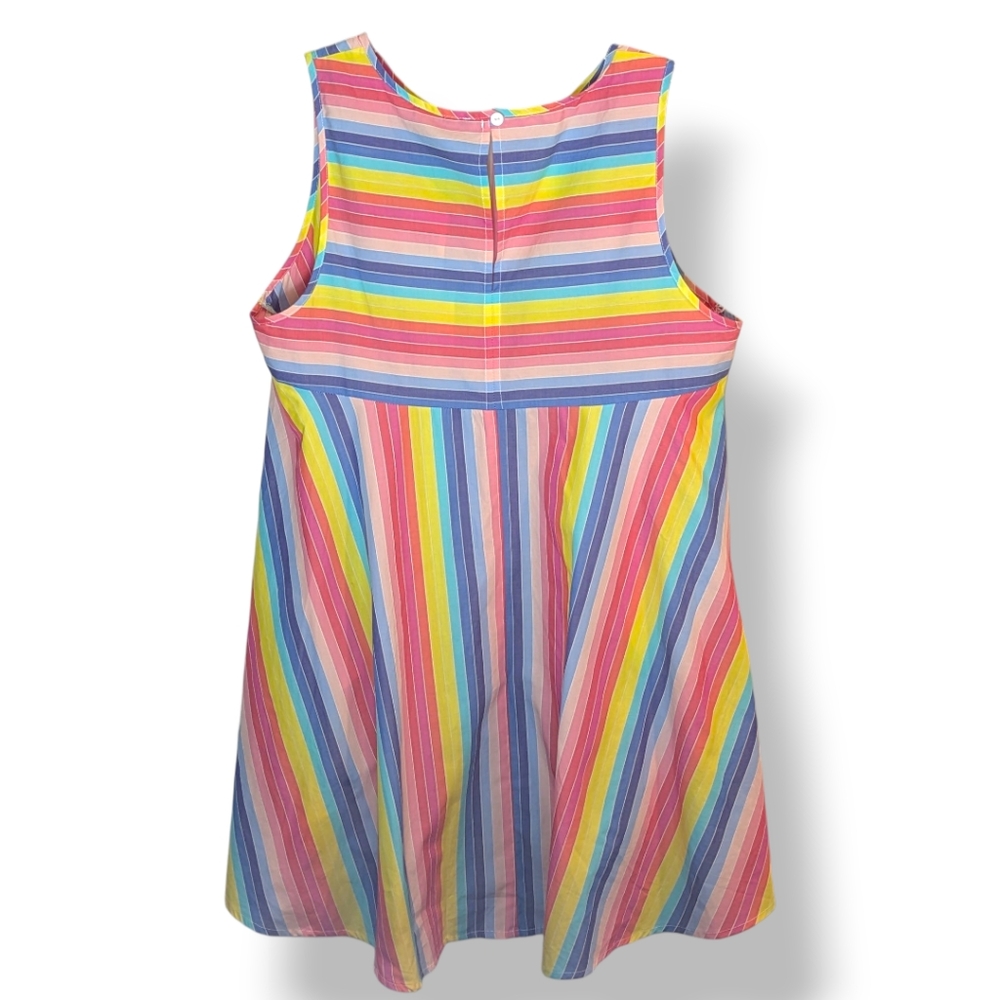Melissa Paige Rainbow Stripe Swing High Low Hem Tank Top Women's Medium NWT - Picture 8 of 16